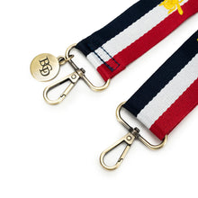 Load image into Gallery viewer, Adjustable Bag Strap - Red/White/Navy stripe