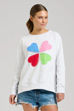 Load image into Gallery viewer, Est1971 Cotton Zipside Sweat - White Hearts