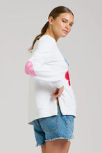 Load image into Gallery viewer, Est1971 Cotton Zipside Sweat - White Hearts