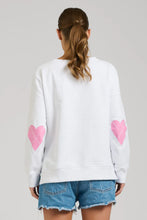 Load image into Gallery viewer, Est1971 Cotton Zipside Sweat - White Hearts