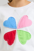 Load image into Gallery viewer, Est1971 Cotton Zipside Sweat - White Hearts