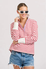 Load image into Gallery viewer, Est1971 Rugby Frill Collar Sweatshirt - Red Stripe
