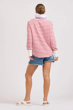 Load image into Gallery viewer, Est1971 Rugby Frill Collar Sweatshirt - Red Stripe