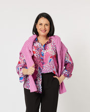 Load image into Gallery viewer, Gordon Smith lightweight Button-Up Shirt with Fun Print in pinks