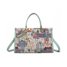 Load image into Gallery viewer, Henney Bear Top Handle Bag with Charms - London Bridge