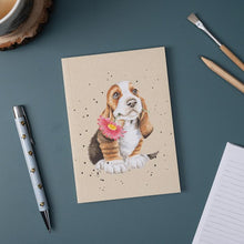 Load image into Gallery viewer, Wrendale A6 Lined Notebook - "Just for You" Basset Hound