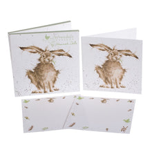 Load image into Gallery viewer, Wrendale Notecard Pack - "Hare Brained"
