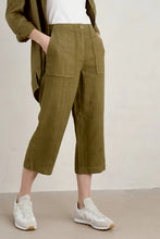 Load image into Gallery viewer, Seasalt of Cornwall Poleacre Linen Crop Pants - Fern Moss