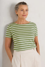 Load image into Gallery viewer, Seasalt of Cornwall Sailor T-Shirt - Breton Dill Chalk