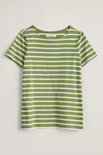 Load image into Gallery viewer, Seasalt of Cornwall Sailor T-Shirt - Breton Dill Chalk
