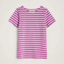 Load image into Gallery viewer, Seasalt of Cornwall Sailor T-Shirt - Breton Viola Chalk SS24