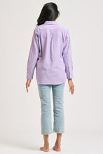 Load image into Gallery viewer, Shirty Chloe Classic Bib Front Shirt - Purple Stripe