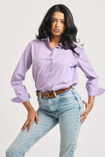 Load image into Gallery viewer, Shirty Chloe Classic Bib Front Shirt - Purple Stripe