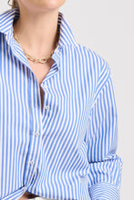 Load image into Gallery viewer, Shirty Elodie Girlfriend Shirt - Mid Blue Stripe