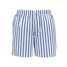 Load image into Gallery viewer, Shore Swim Club Swim Shorts - Blue/White Stripe