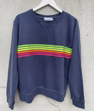 Load image into Gallery viewer, Sophie Moran Sweatshirt - Rainbow Stripe Navy