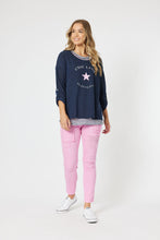 Load image into Gallery viewer, Threadz C'est La Vie 2 in 1 Top - Navy