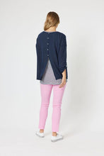 Load image into Gallery viewer, Threadz C'est La Vie 2 in 1 Top - Navy