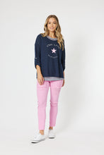 Load image into Gallery viewer, Threadz C'est La Vie 2 in 1 Top - Navy