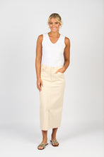 Load image into Gallery viewer, Vassalli Mid Length Skirt - Bone