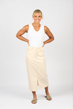 Load image into Gallery viewer, Vassalli Mid Length Skirt - Bone