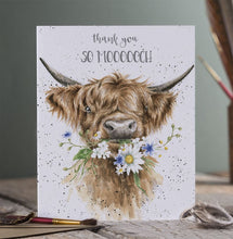 Load image into Gallery viewer, Wrendale Greeting Card - Thank You So Mooooch