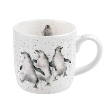 Load image into Gallery viewer, Royal Worcester Wrendale Fine Bone China Mug - Out on The Town Penguins