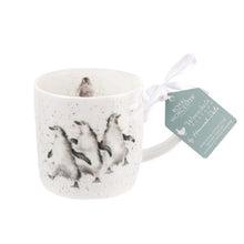 Load image into Gallery viewer, Royal Worcester Wrendale Fine Bone China Mug - Out on The Town Penguins