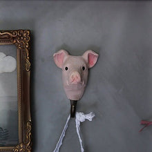Load image into Gallery viewer, Hand Carved Wall Hook - Pig