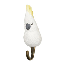 Load image into Gallery viewer, Hand Carved Wall Hook - Cockatoo