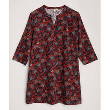 Load image into Gallery viewer, Seasalt Cornwall South Terrace Tunic - Ink Line Flower Dark Cinnamon