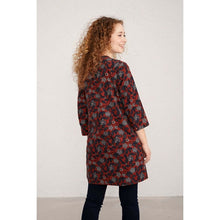 Load image into Gallery viewer, Seasalt Cornwall South Terrace Tunic - Ink Line Flower Dark Cinnamon