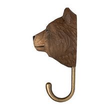 Load image into Gallery viewer, Hand Carved Wall Hook - Brown Bear