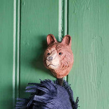 Load image into Gallery viewer, Hand Carved Wall Hook - Brown Bear