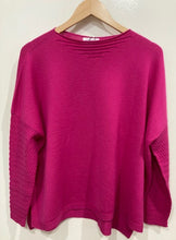 Load image into Gallery viewer, Caroline Gleeson NZ Superfine Merino Textured Sleeve Loose Fit Jumper