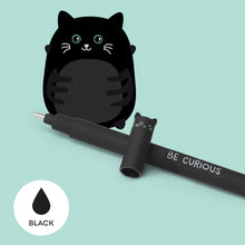 Load image into Gallery viewer, Legami Erasable Gel Pen - Black Ink - Cat