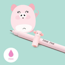 Load image into Gallery viewer, Legami Erasable Gel Pen - Pink Ink - Piggy