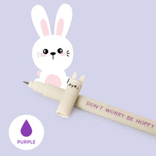 Load image into Gallery viewer, Legami Erasable Gel Pen - Purple Ink - Bunny