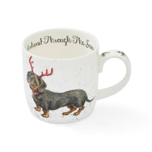Load image into Gallery viewer, Royal Worcester Wrendale Fine Bone China Mug - Dachshund Through The Snow