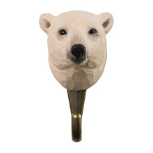 Load image into Gallery viewer, Hand Carved Wall Hook - Polar Bear
