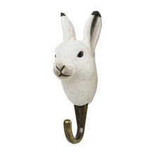 Load image into Gallery viewer, Hand Carved Wall Hook - Arctic Hare