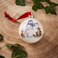 Load image into Gallery viewer, Royal Worcester Wrendale Christmas Bauble - Snowman