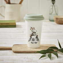 Load image into Gallery viewer, Royal Worcester Wrendale Travel Mug - 'Piggy in the Middle'