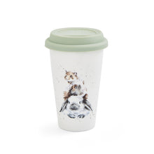 Load image into Gallery viewer, Royal Worcester Wrendale Travel Mug - 'Piggy in the Middle'
