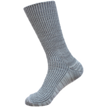 Load image into Gallery viewer, Lindner Australian Made Ribbed Merino Wool Socks - Narrawa Cream/Light Brown