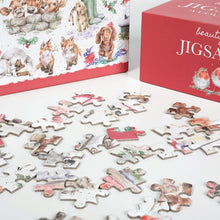 Load image into Gallery viewer, Wrendale Jigsaw Puzzle - A Country Set Christmas