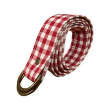 Load image into Gallery viewer, Handmade Belt - Gingham Red