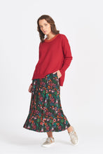 Load image into Gallery viewer, Caroline Gleeson NZ Superfine Merino Drop Shoulder Jumper - Tamarillo/Pumpkin