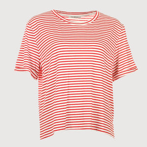 Funky Staff T Shirt - Luna Stripe Red/White
