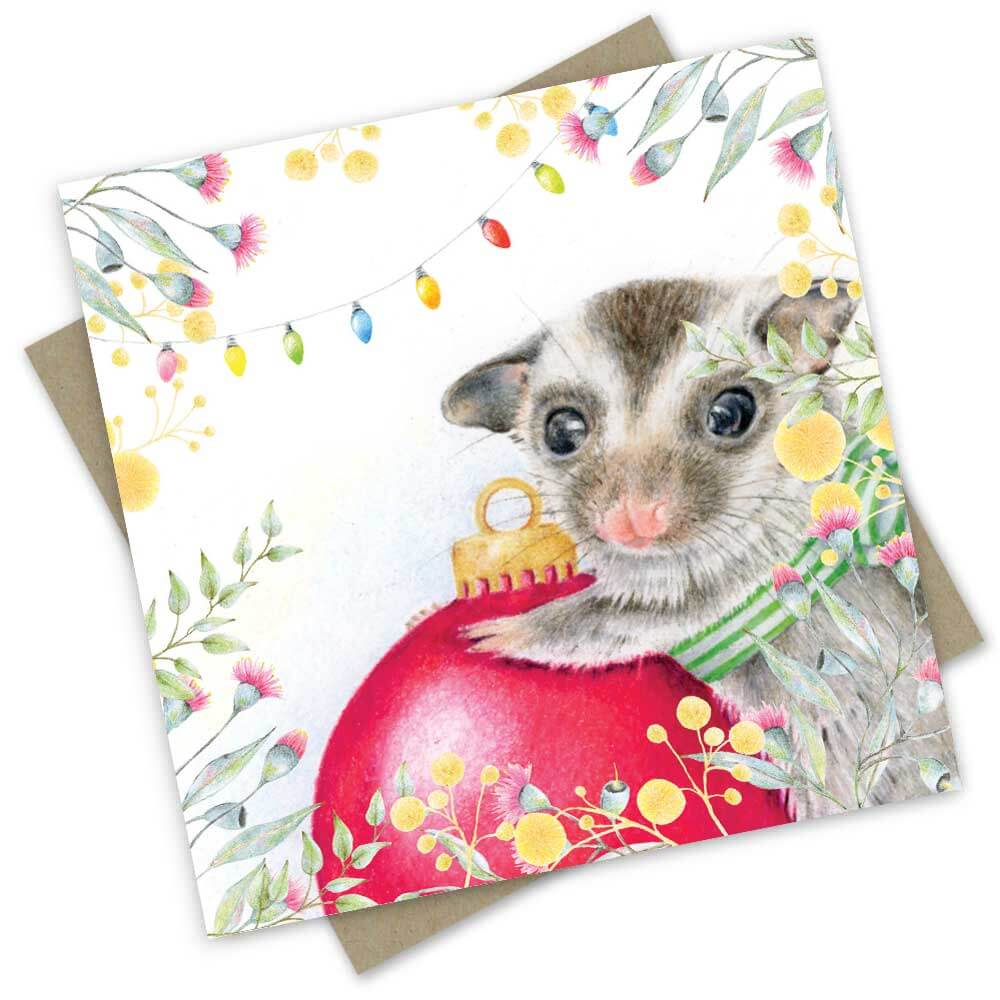 Greeting Card - Sugar Glider Christmas